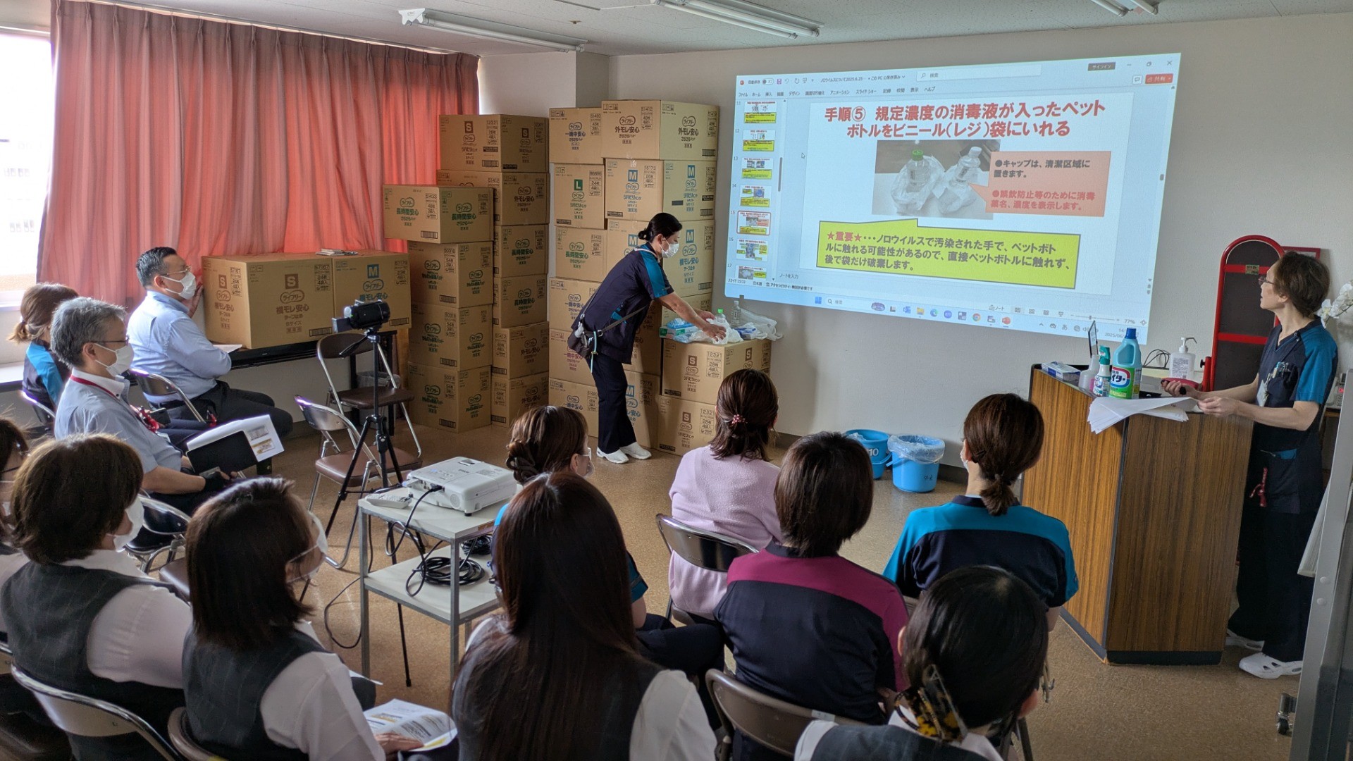 病院職員向けの感染対策研修が行われました